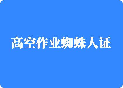 日老烂麻逼逼高空作业蜘蛛人证